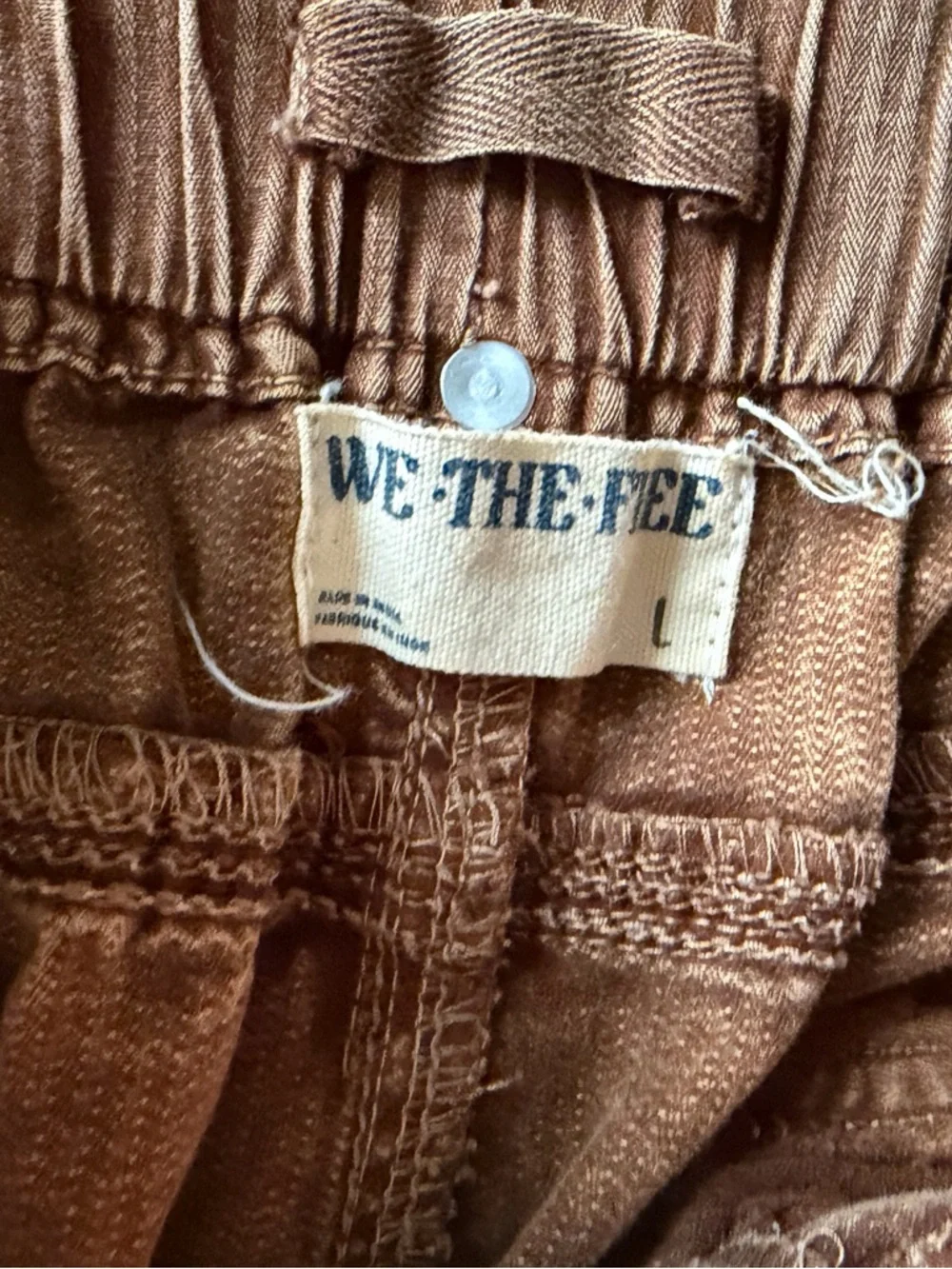We The Free Rust-Brown Free People Can't Compare Slouch Pants Size L - Picture 7 of 8